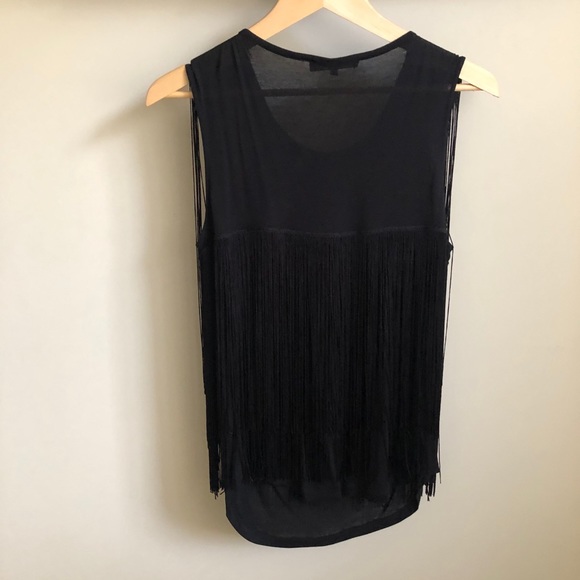 GENERATION LOVE Black Fringe Tank Top Sz Small - Picture 5 of 10